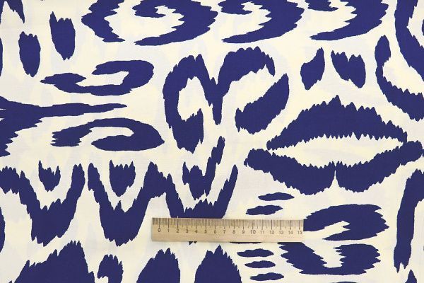 Штапель принт/темно-синий на молочном 3858-PY/D#16/C#4