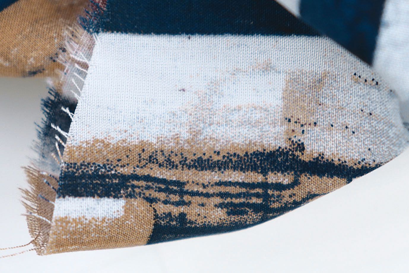 Штапель принт/сине-бежевый 3660-PY/D#19/C#3