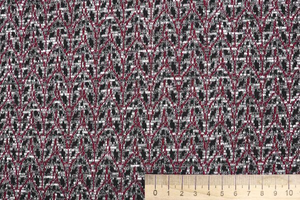 Трикотаж жаккард принт/малиновый 3101/D#3/C#2