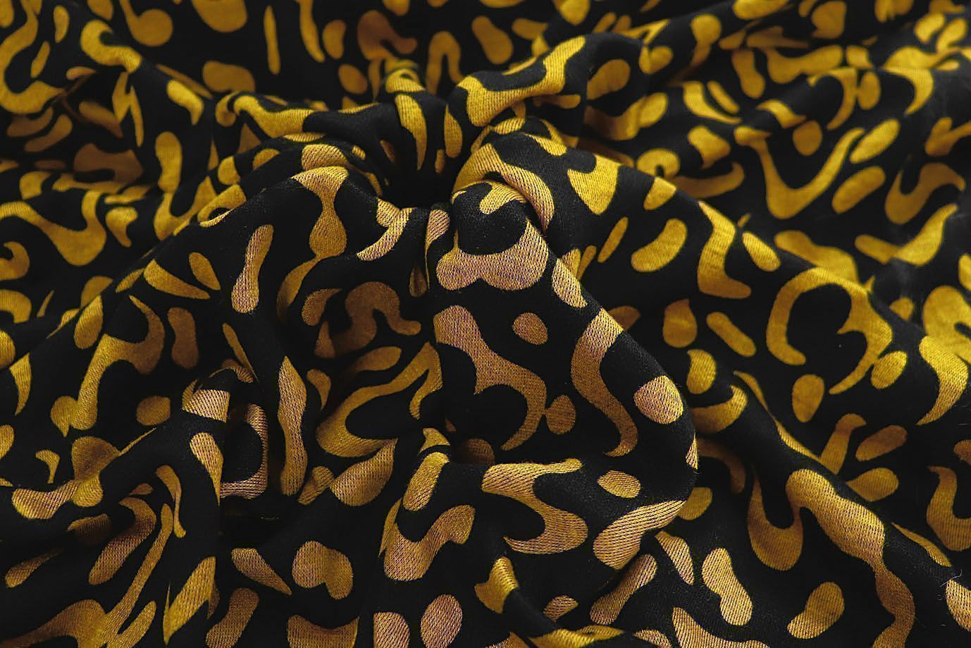 Трикотаж "Модал" принт/желто-черный 3561-PY/D#12/C#1