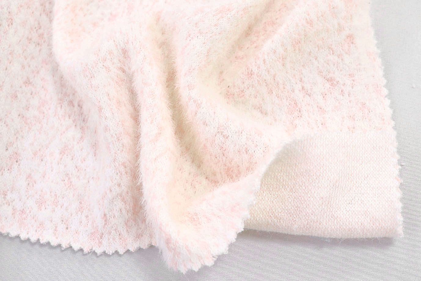 Трикотаж "Травка" принт/розовый на белом 3977-PY/D#2/C#2