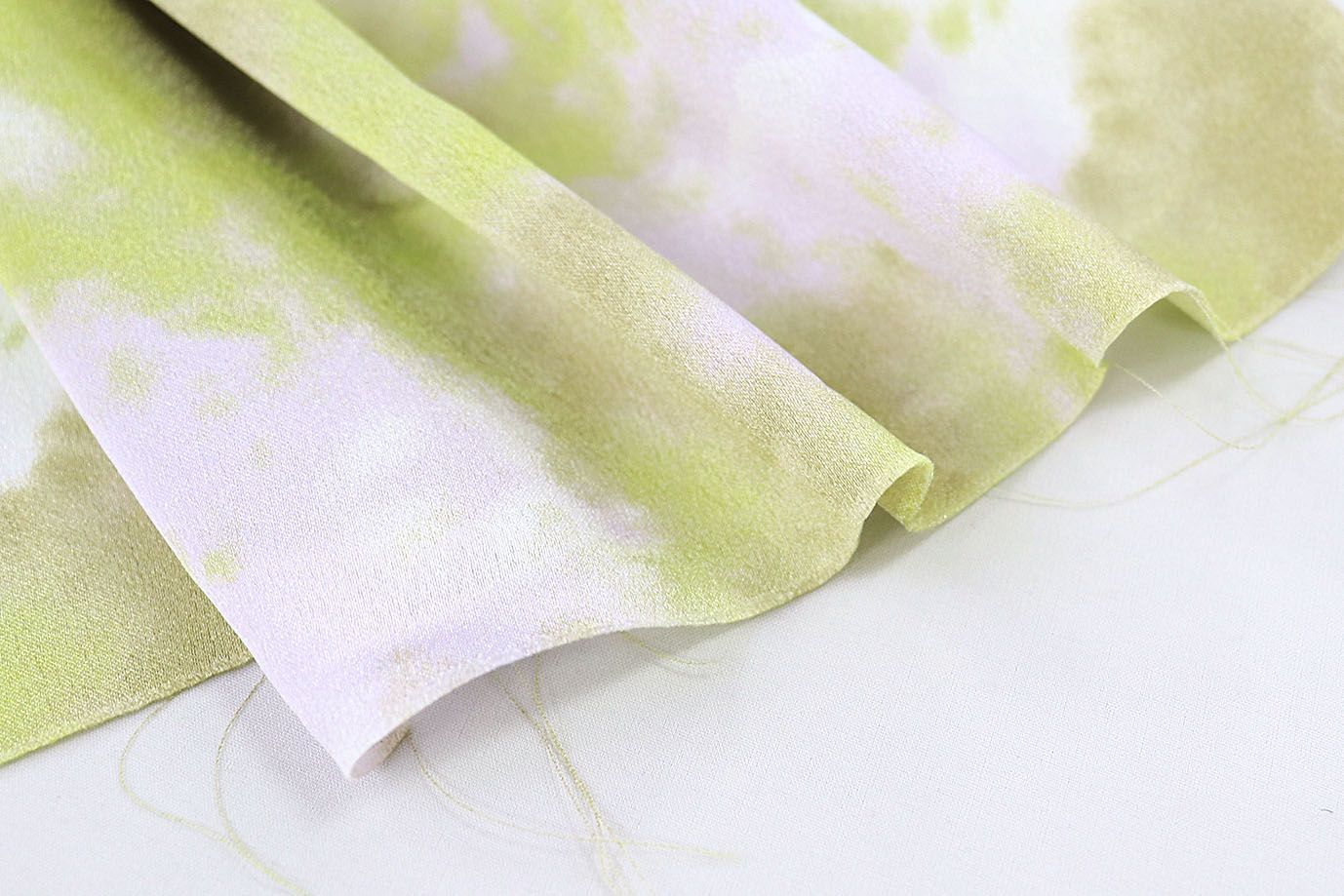 Блузочная ткань "Арина" креп принт/желто-белый 3614-PY/D#1/C#2