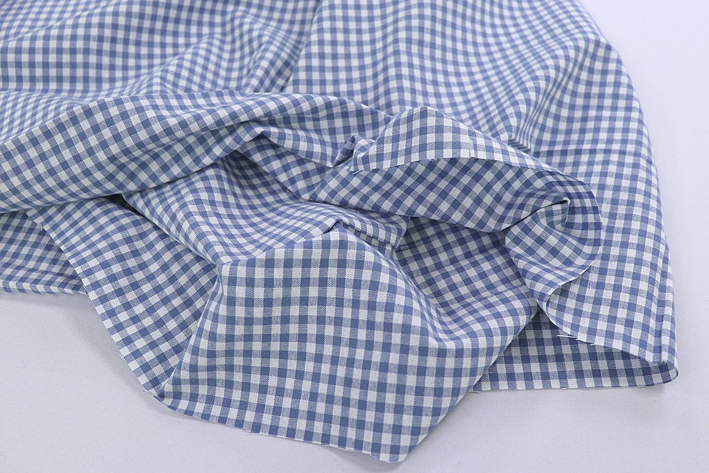 Хлопок принт/клетка сине-белая 1387-PY/C#6