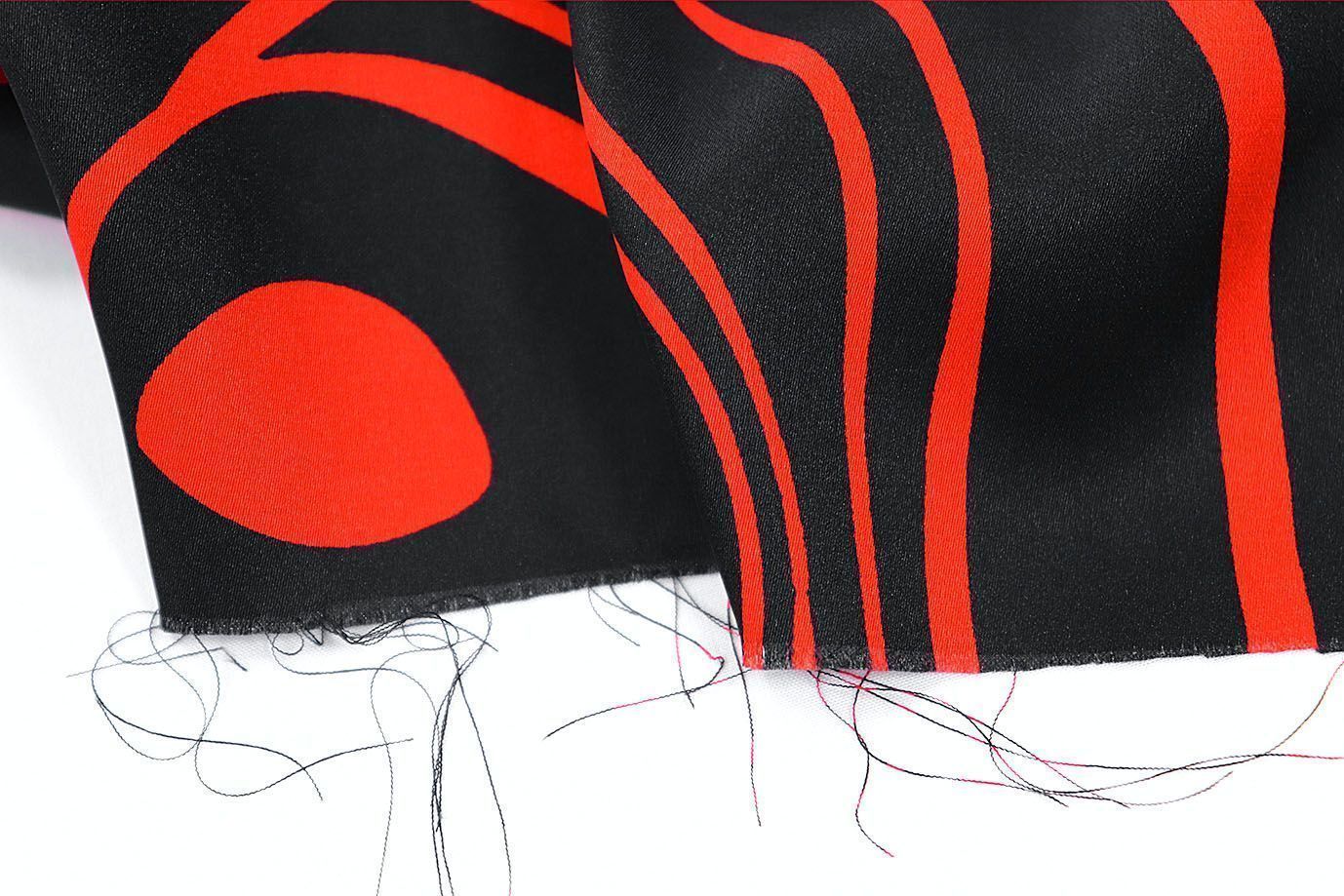 Сатин "Армани" принт/красно-черный 3712-PY/D#4/C#1