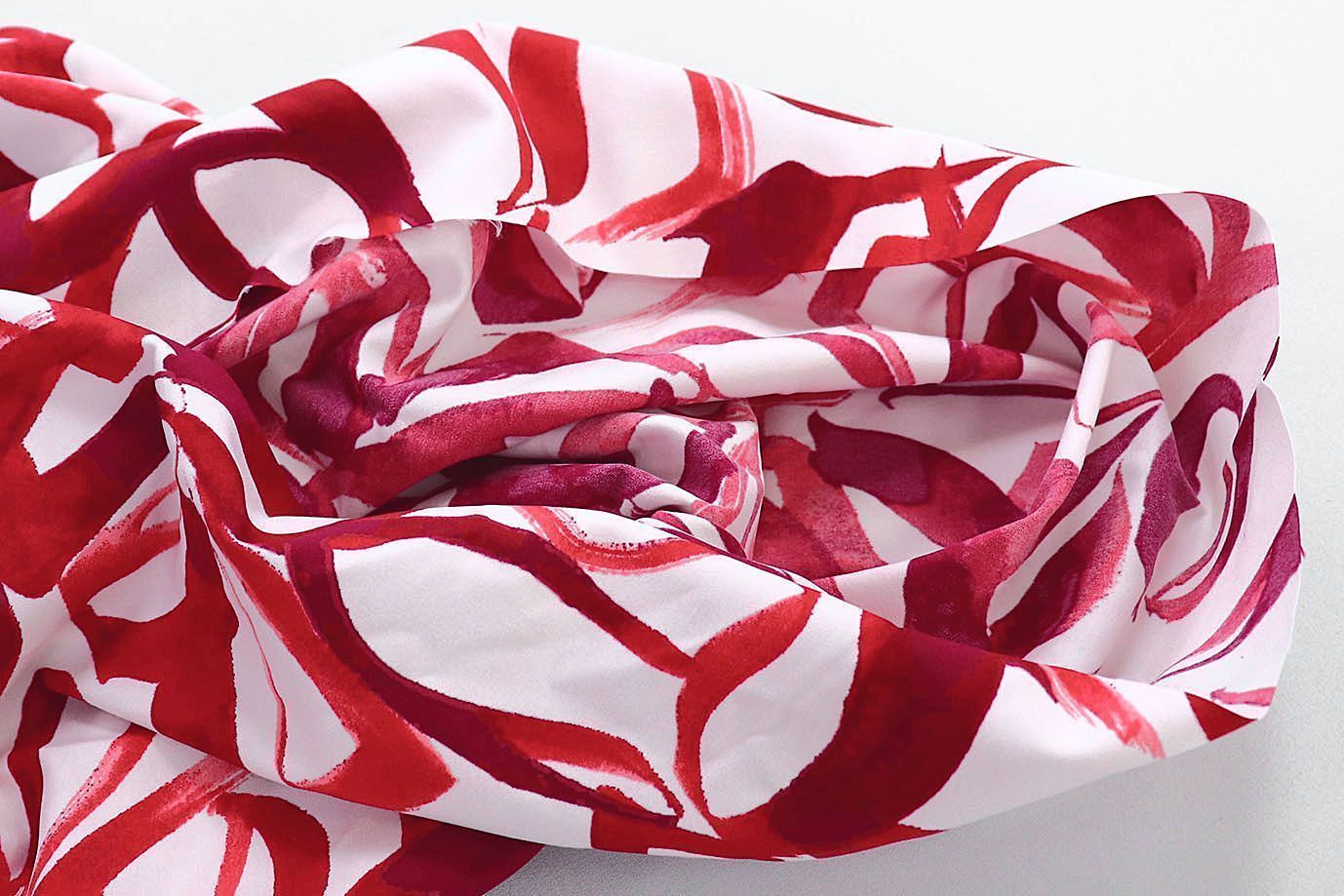 Хлопок "Поплин" принт/красно-белый 3848-PY/D#4/C#2