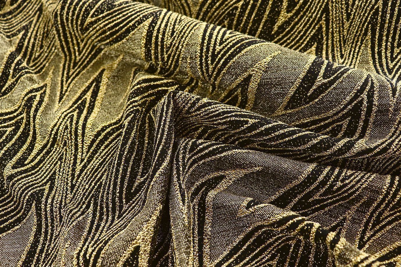 Трикотаж жаккард с люрексом принт/золотой 4040-PY/D#1/C#2