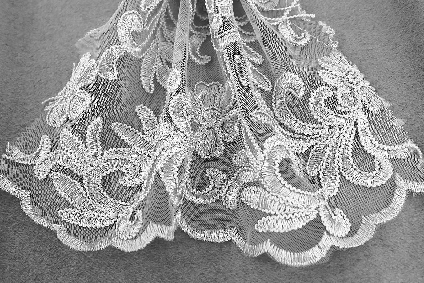 Сетка с вышивкой/серый 2041/D#1/C#2