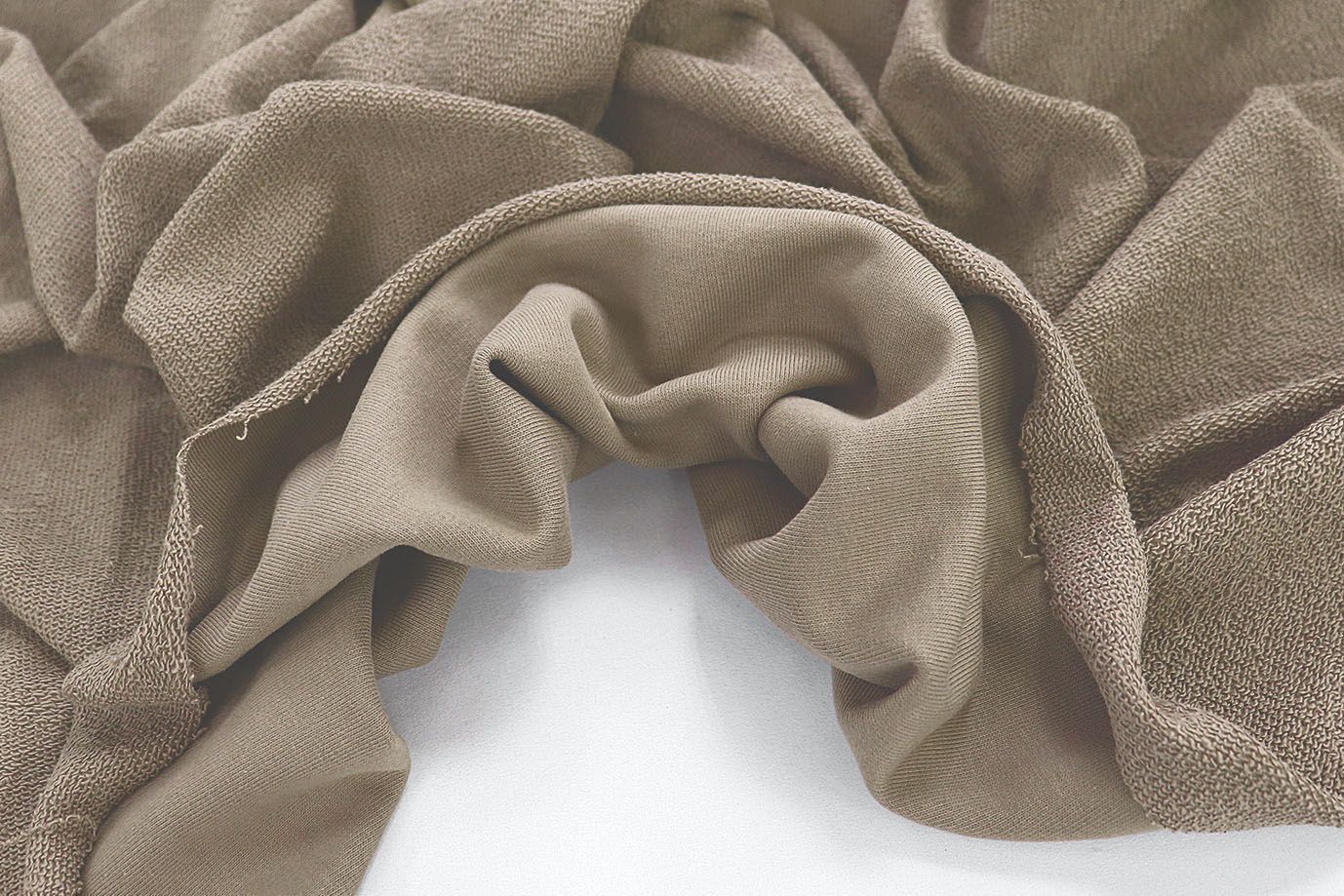 Трикотаж футер 3х нитка с петлей/темно-бежевый 0363/D#петля/C#т.бежевый 18-1321TPX