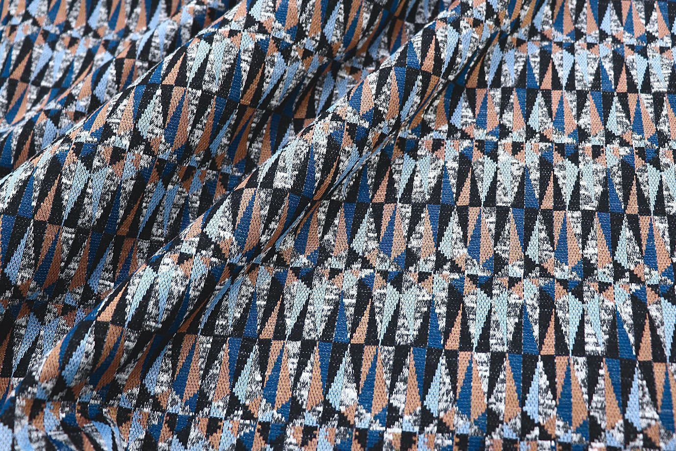 Трикотаж жаккард/черно-бежевый 2816-PY/D#1/C#2