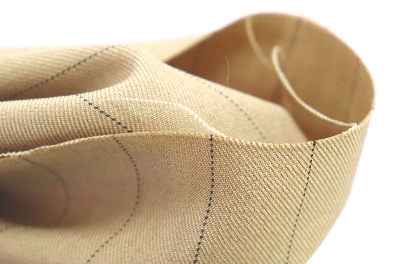 Костюмная ткань принт/полоска черная на горчичном 3965-PY/D#1/C#3