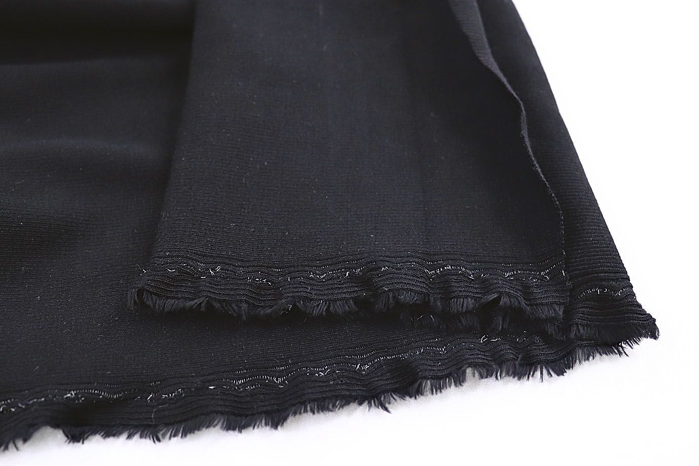 Трикотаж "Рибана"/черный 0250/C#черный 19-4305TPX