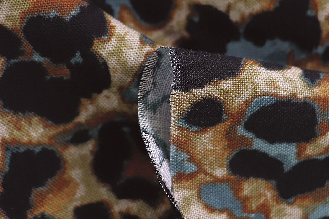 Лен TENCEL принт/черно-голубой на бежевом 3846-PY/D#6/C#2