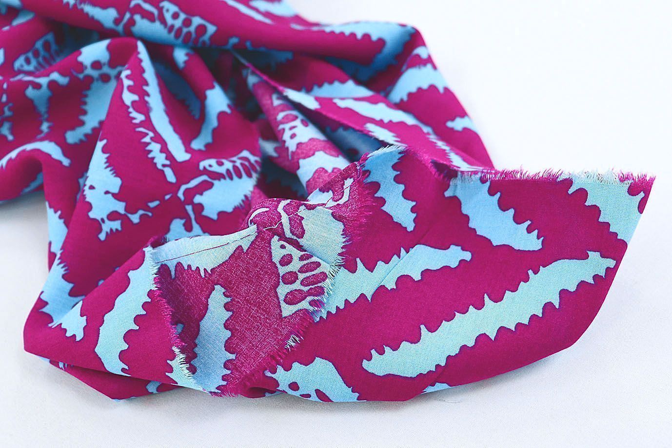 Штапель принт/малиново-голубой 1374-PY/D#45/C#6