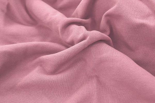 Трикотаж футер 3х нитка с петлей/розовый 0363/D#петля/C#розовый 17-1609TPX