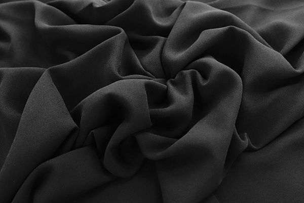 Шифон креп/черный SSR-861/C#7 (DT17495)