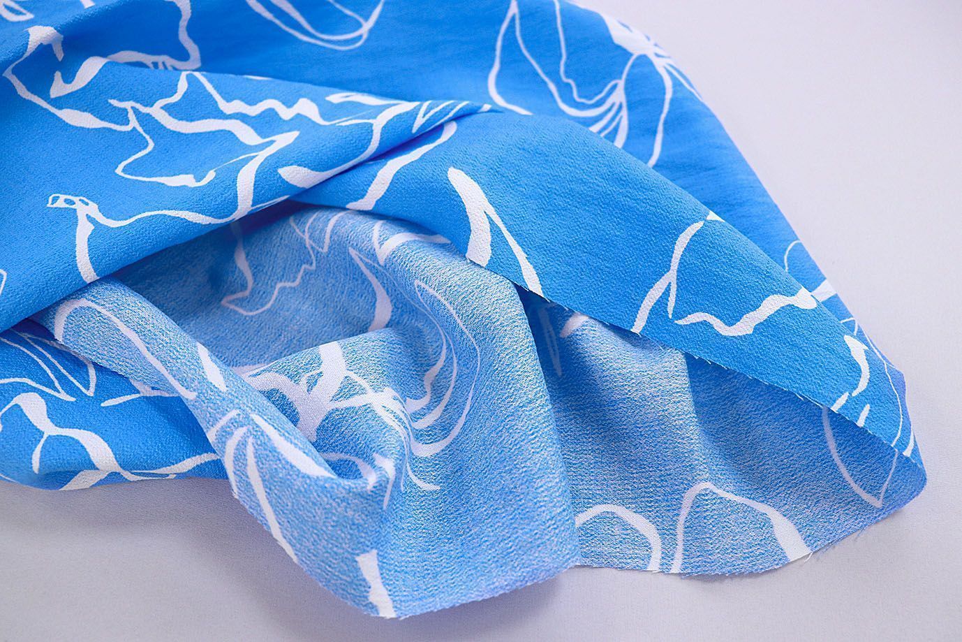 Лен БОХО принт/сине-белый 3857-PY/D#13/C#1