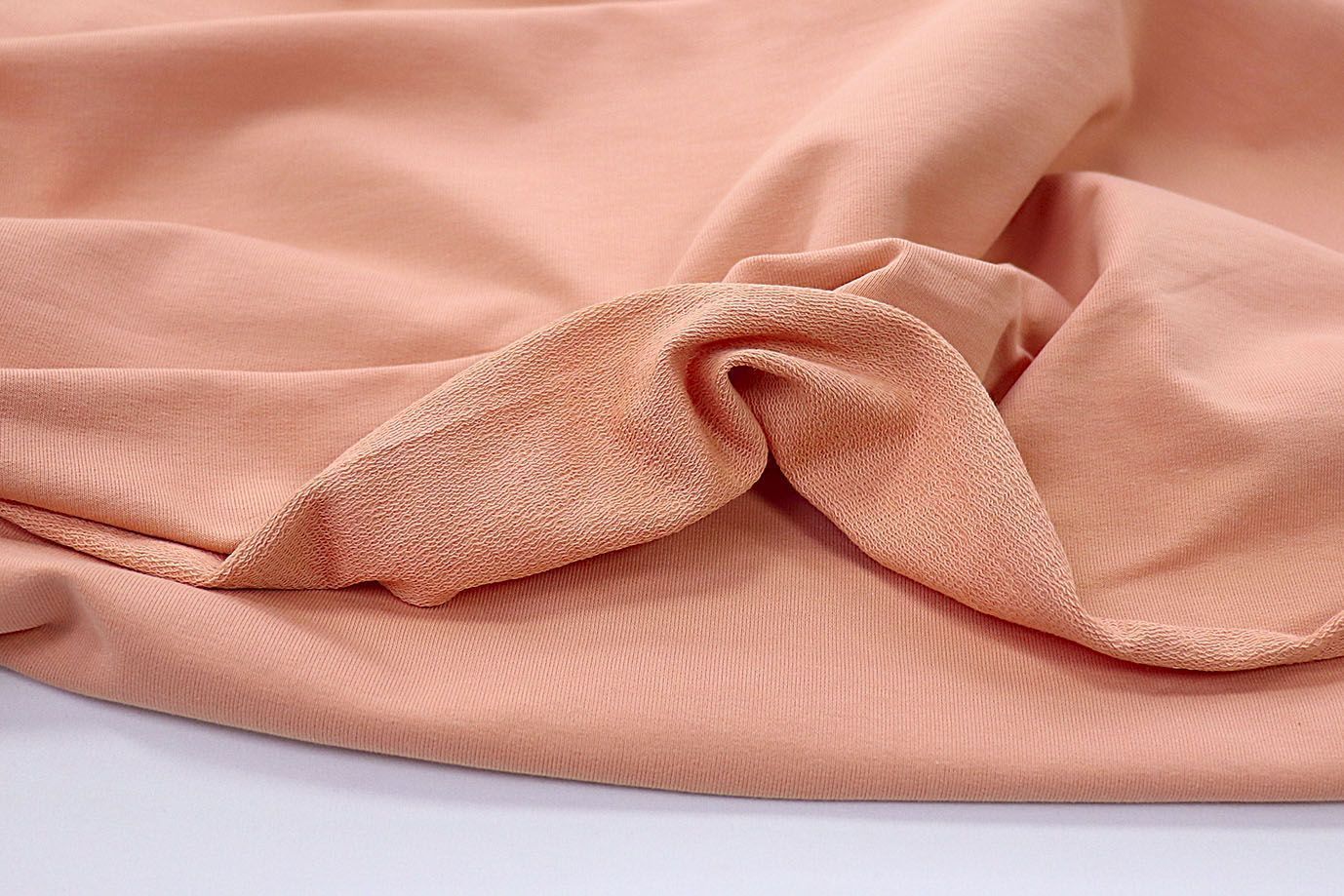 Трикотаж футер 2х нитка/оранжевый 0246/C#оранжевый 14-1318TPX