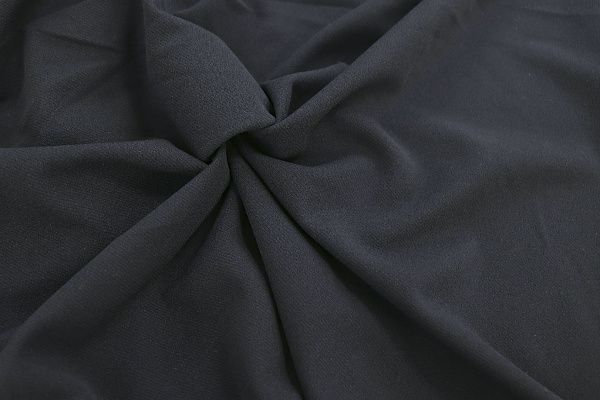 Трикотаж "Скуба" креп твил/черный SSR-829/C#1