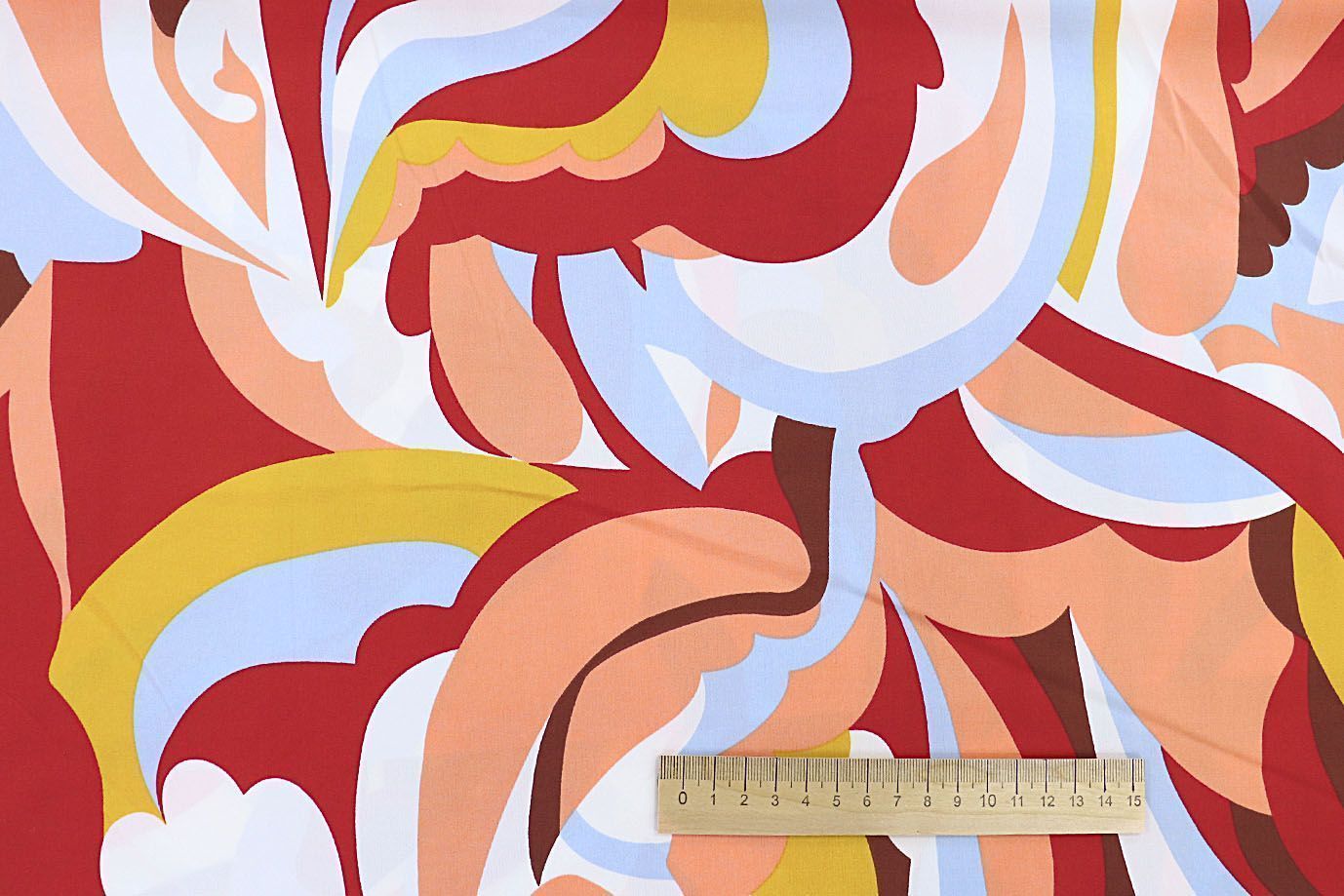 Шелк "Армани" принт/бордово-оранжевый 3616-PY/D#1/C#3