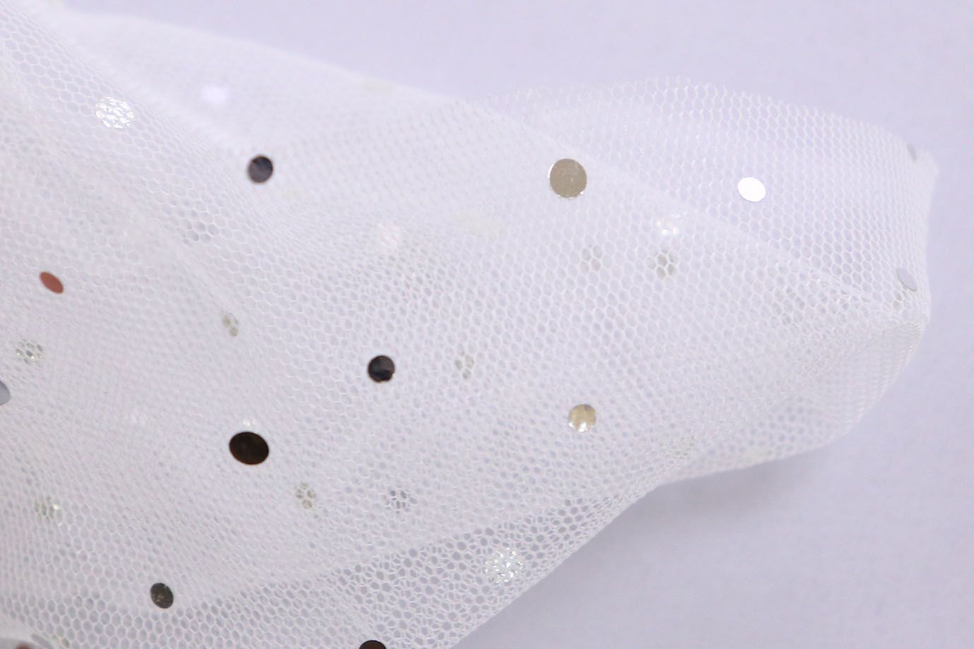 Сетка с пайетками/молоко SS-26264/D#1/C#1 (ярд)