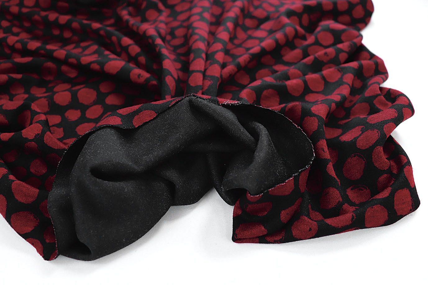 Трикотаж "Модал" принт/красно-черный 3561-PY/D#1/C#4