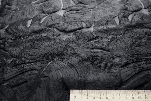 Костюмная ткань жаккард/черный 4052-PY/D#1/C#1