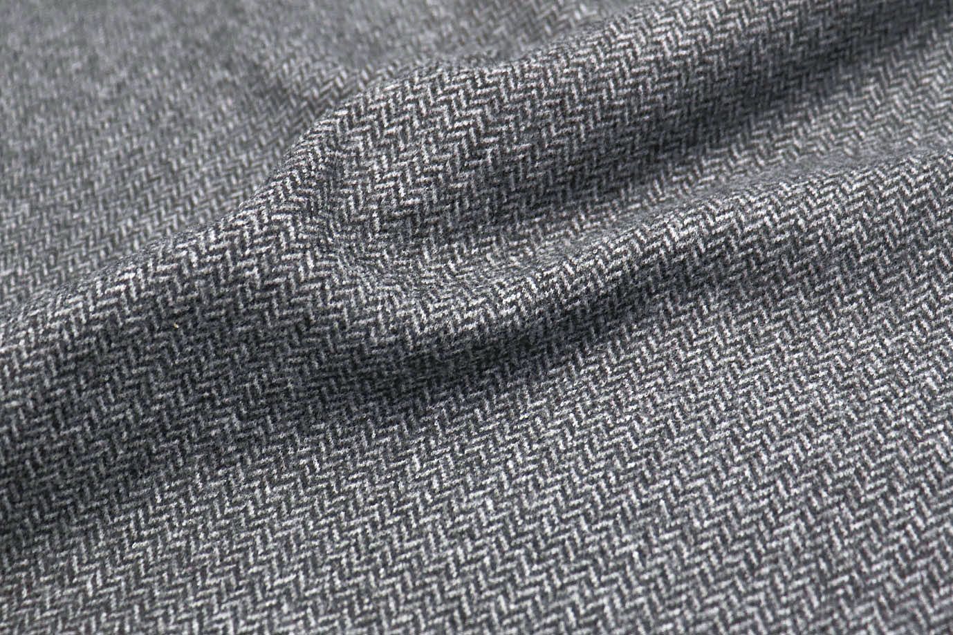 Пальтовый трикотаж "Елочка"/черный 3099/C#2