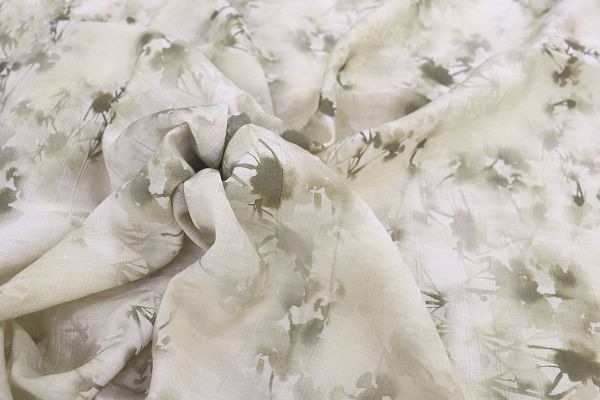 Лен "Медея" принт/цветы на бежевом 3942-PY/D#11/C#1