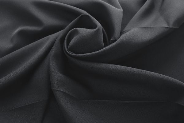 Костюмная ткань "Барби" стрейч/черный 4186-PY/C#8