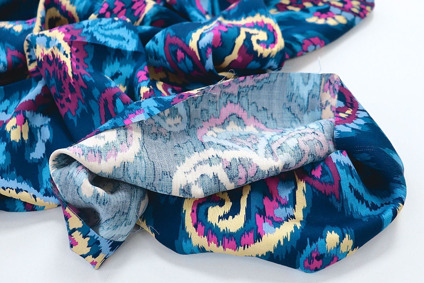 Штапель шелк "Роза" принт/сине-фиолетовый 3613-PY/D#4/C#1