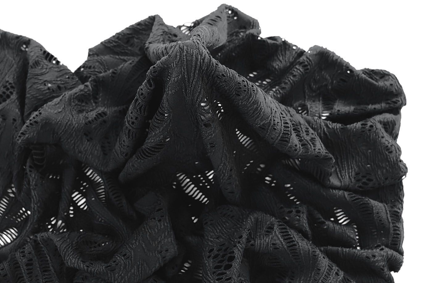 Трикотаж кружево/черный 4061-PY/C#2 Black