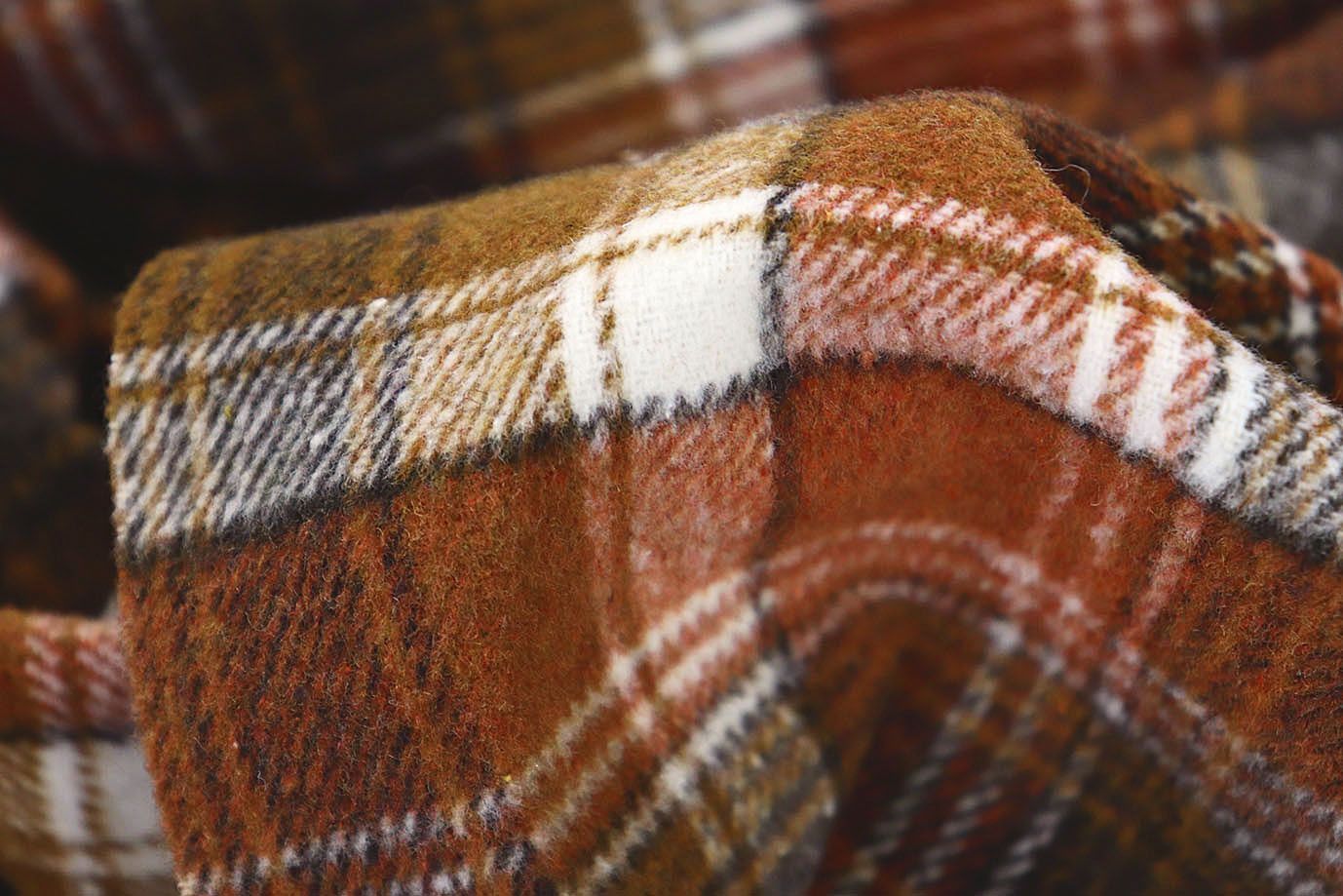 Пальтовая ткань принт/клетка черно-коричневая 908-40130/C#3