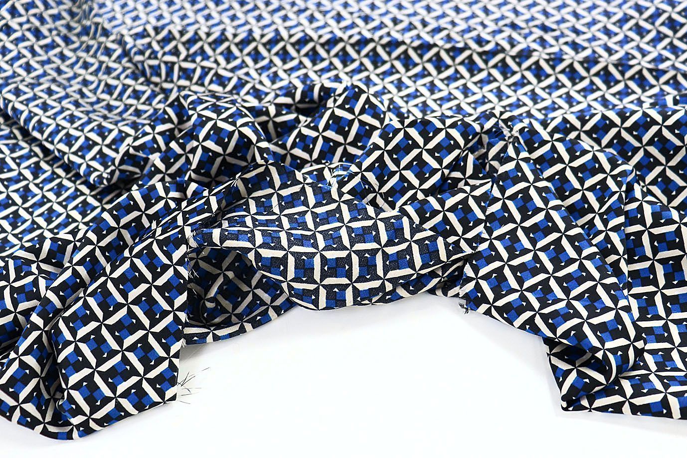 Сатин "Армани" принт/бело-сине-черный 3588-PY/D#3/C#1