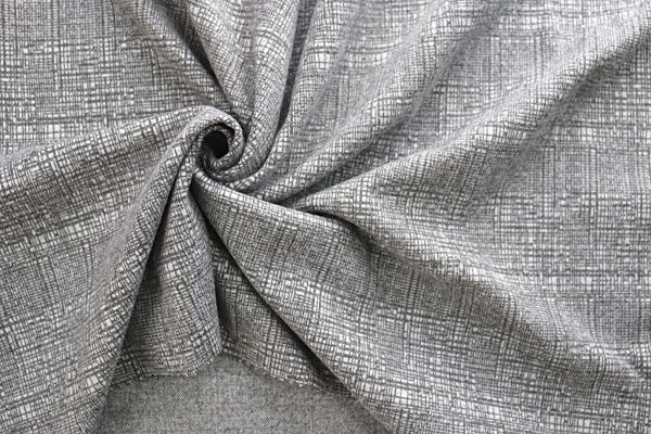 Трикотаж жаккард принт/клетка серо-белая 2815/D#9