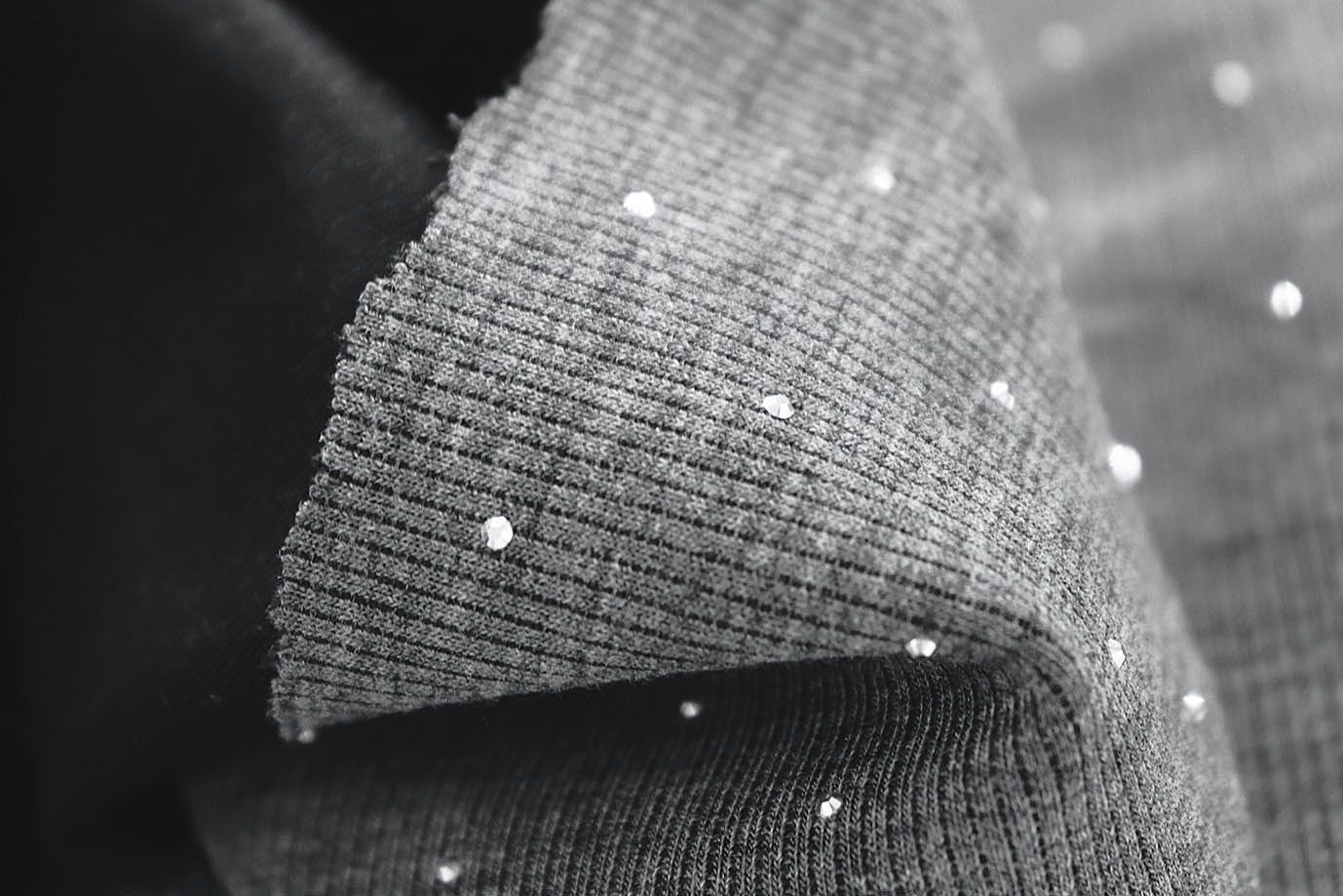 Трикотаж со стразами/серый VT-11805A/C#1