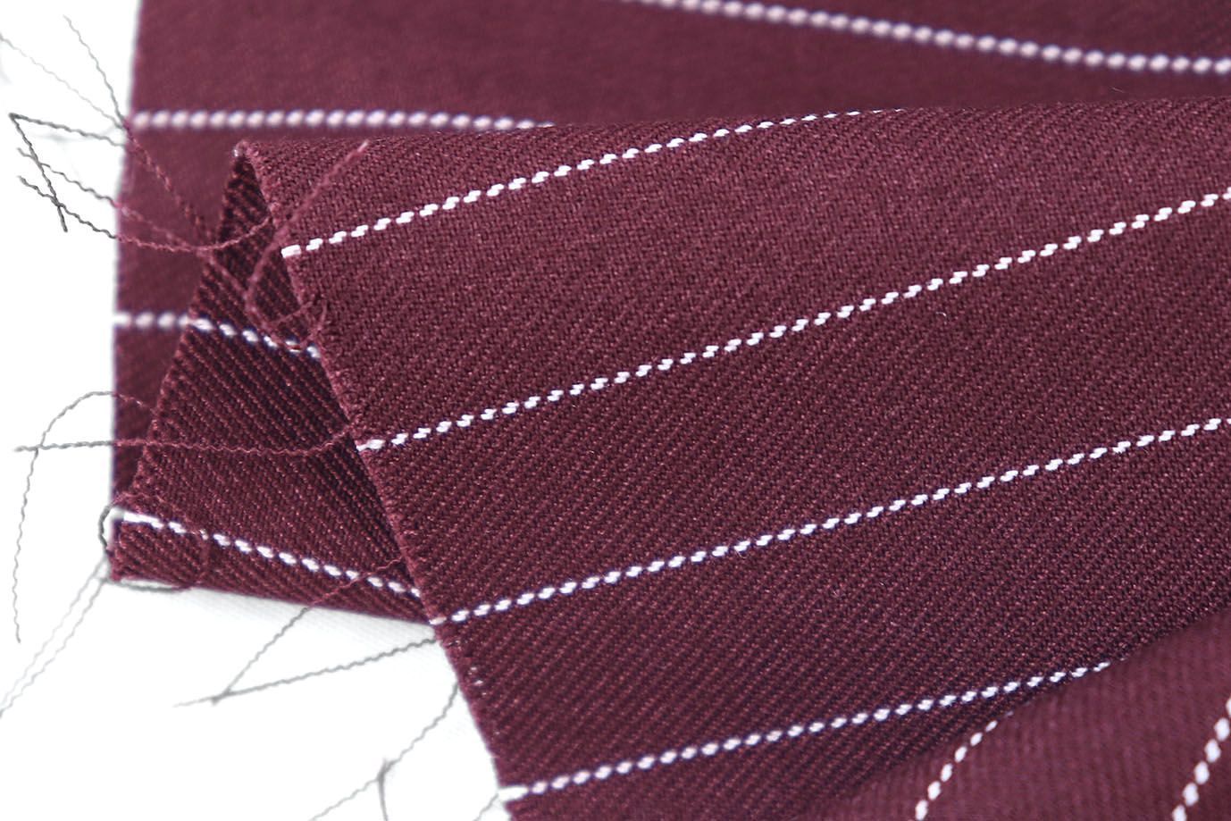 Костюмная ткань "Полоска" стрейч принт/бордово-белый 3961-PY/C#4