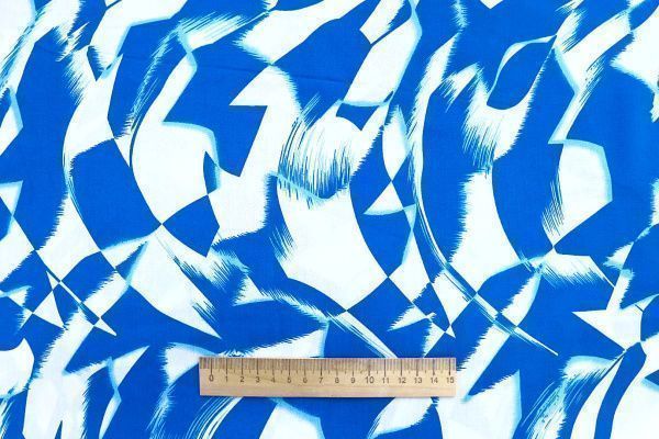 Штапель принт/сине-белый 1374-PY/D#18/C#7