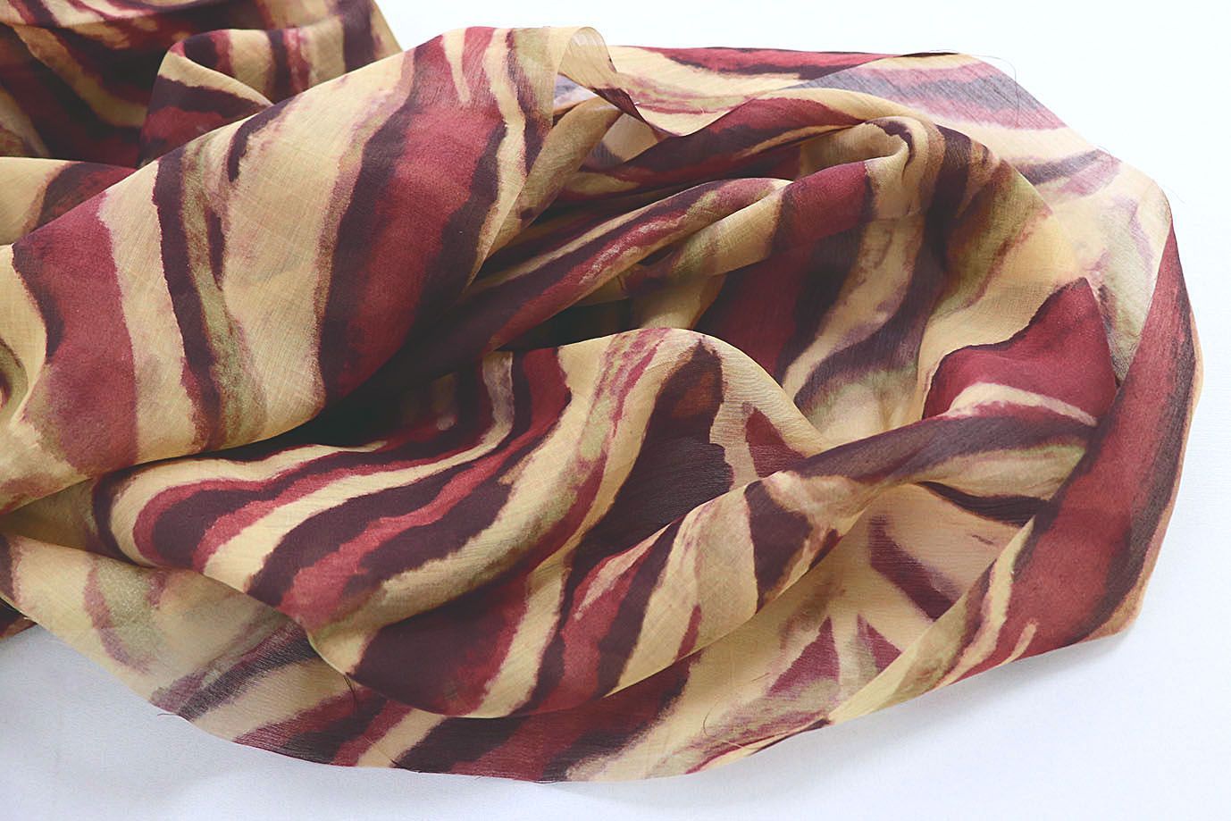 Органза принт/бежево-бордовый 3890-PY/D#1/C#2 Органза принт/бежево-бордовый 3890-PY/D#1/C#2