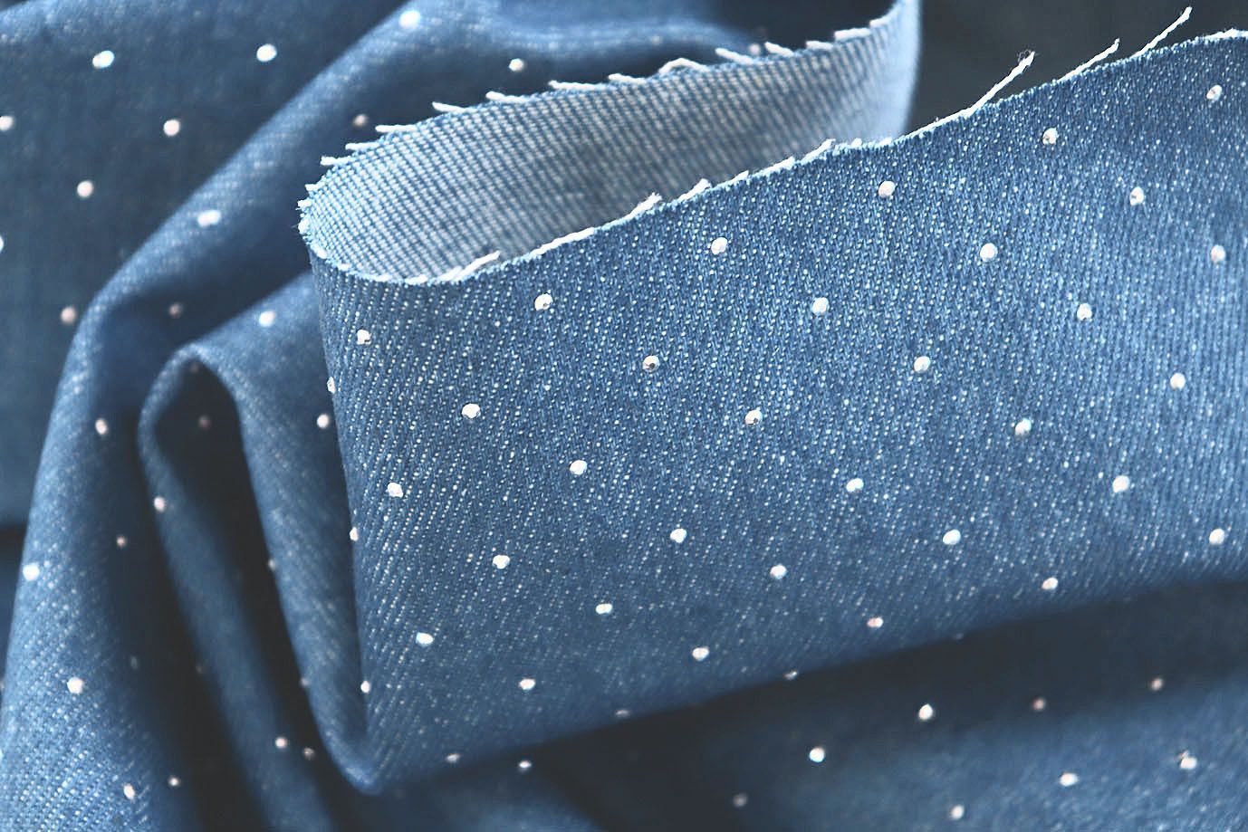 Джинс со стразами/синий VT-11687/C#1