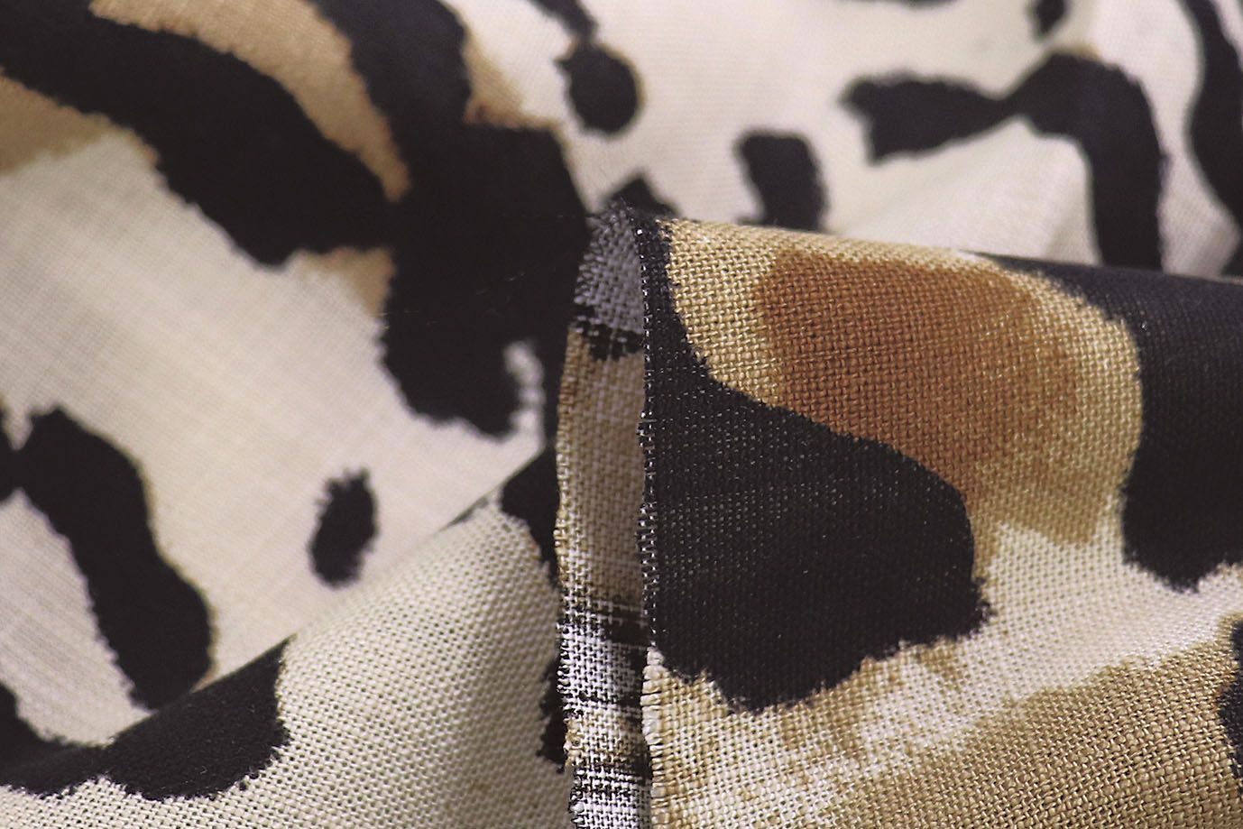 Лен TENCEL принт/черно-бежевый 3846-PY/D#7/C#1