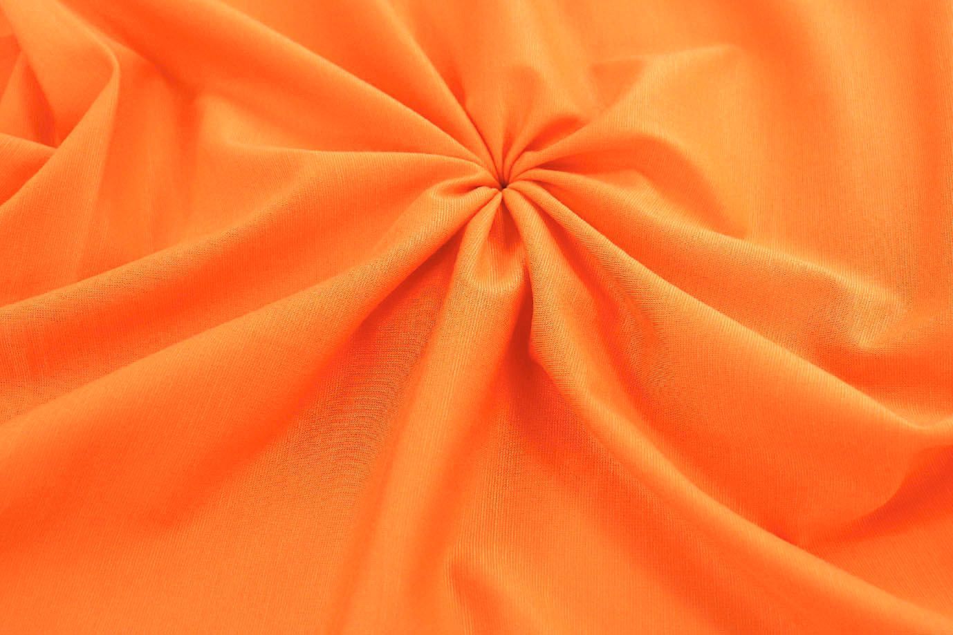 Трикотаж "Рома" тенсель/оранжевый 3650-PY/C#7 (11518)