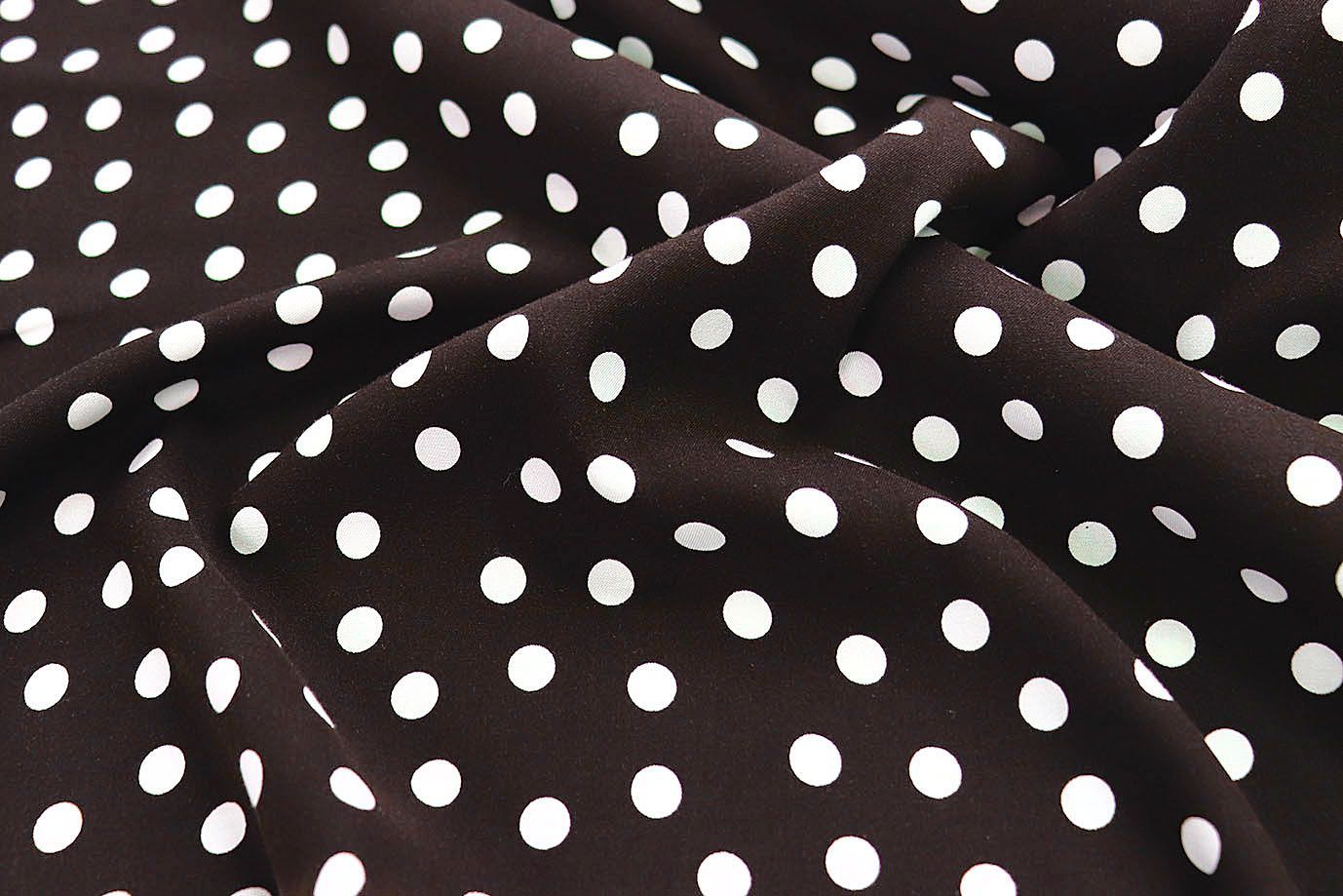 Штапель принт/горох белый на черном 2393-PY/C#5
