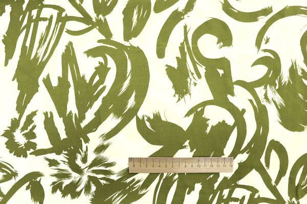 Штапель принт/зелено-молочный 1374-PY/D#17/C#5 (7532)