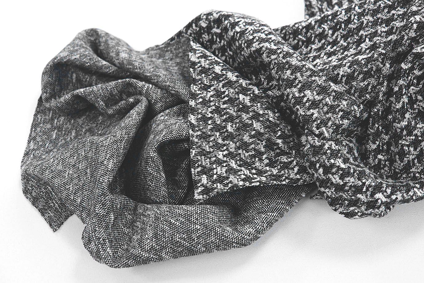 Трикотаж жаккард принт/черно-белый 3101/D#4/C#1