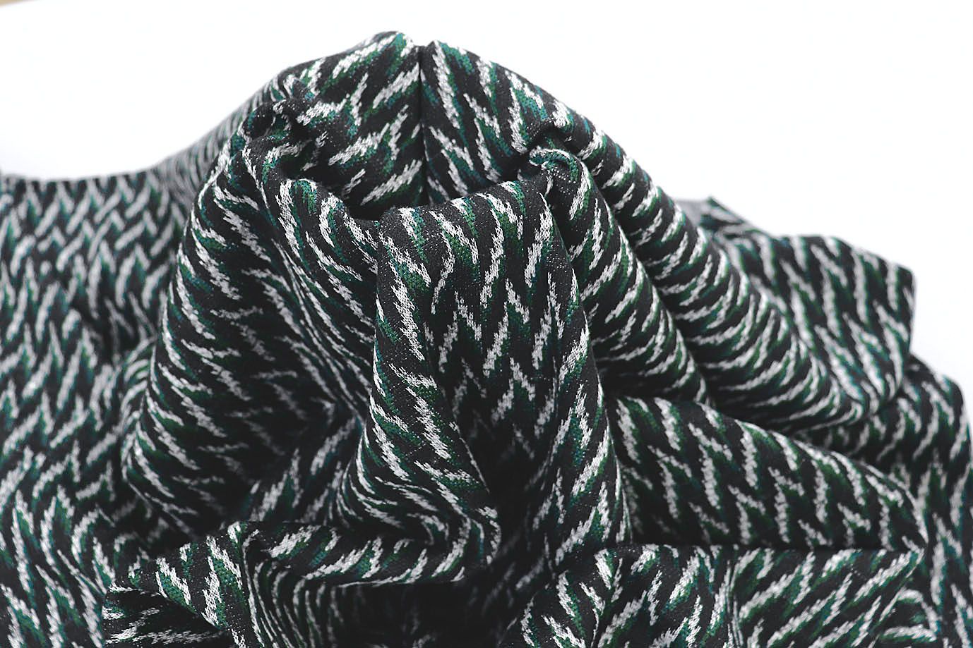 Трикотаж жаккард принт/черно-зеленый 3257-22-PY/D#20/C#2