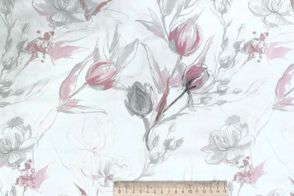 Штапель принт/розовый с серым на бледно сером 4105-PY/D#4/C#2