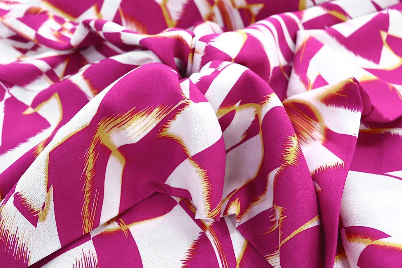 Штапель принт/фиолетово-молочный 1374-PY/D#18/C#1