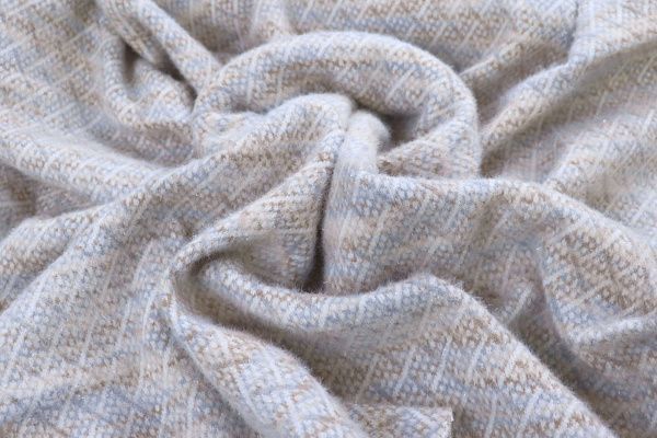 Трикотаж жаккард с люрексом/коричнево-голубой 4047-PY/C#1