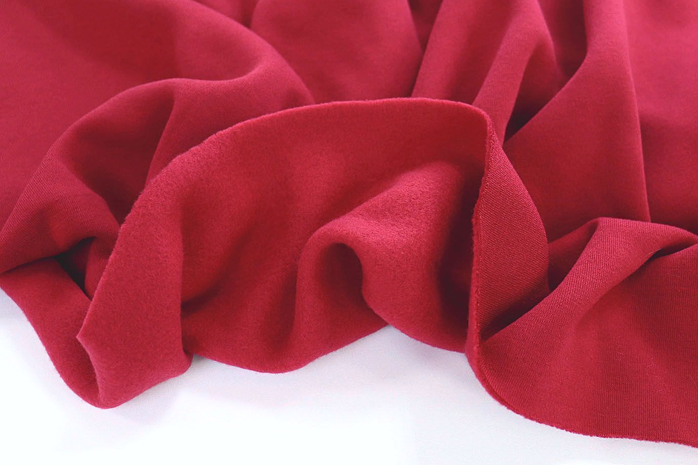 Трикотаж футер с начесом/красный 3528-PY/C#9