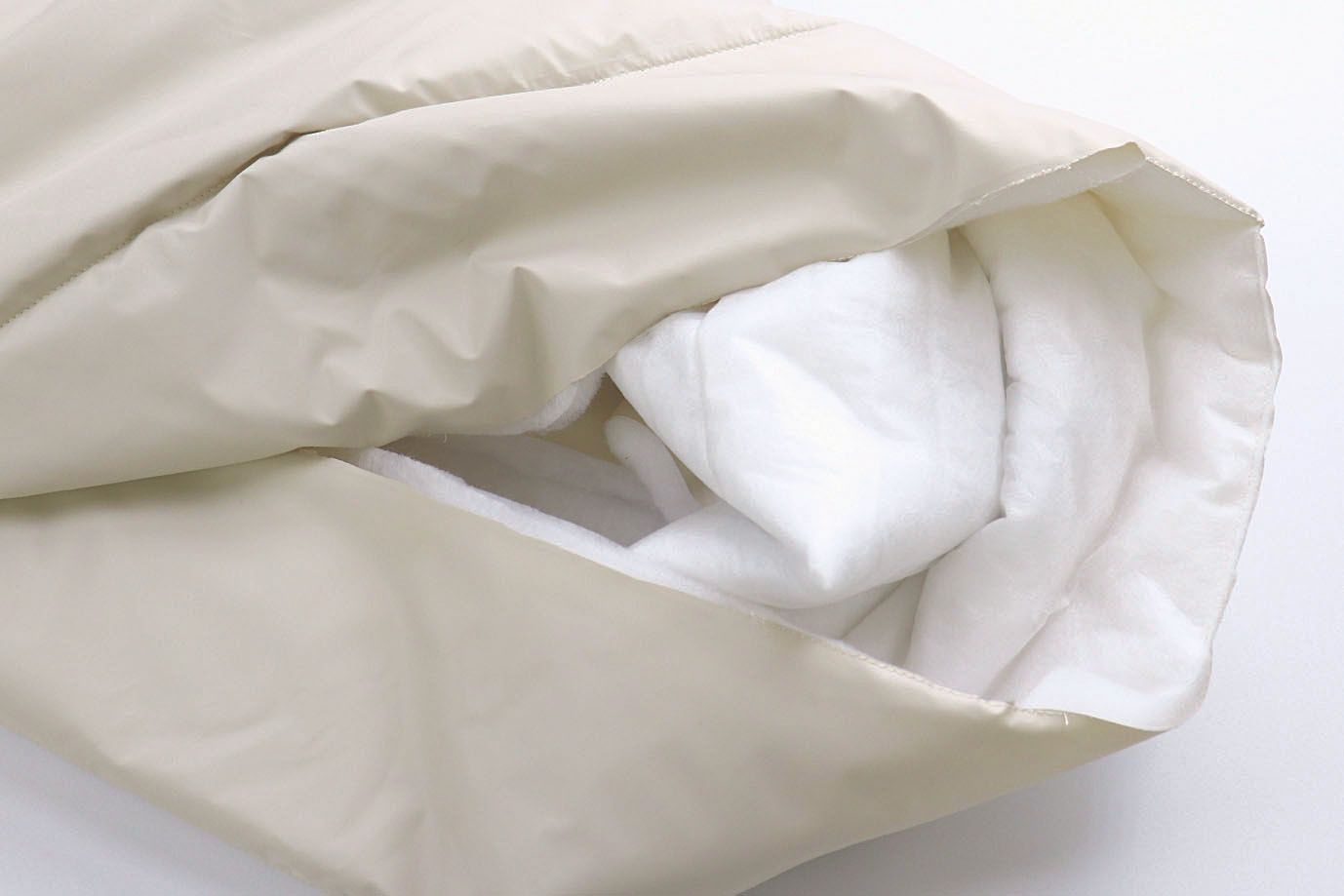 Ткань простеганная "Полоска" P51/молочный 11015-26/1+холлофайбер 200+СПБ